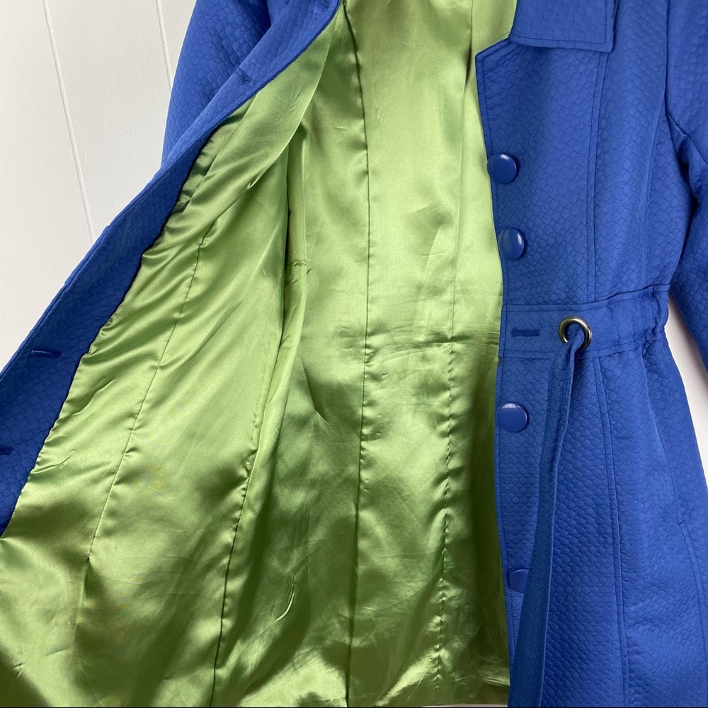 Nine West 3/4 Sleeve Periwinkle Blue Dress Jacket Coat - Picture 11 of 12